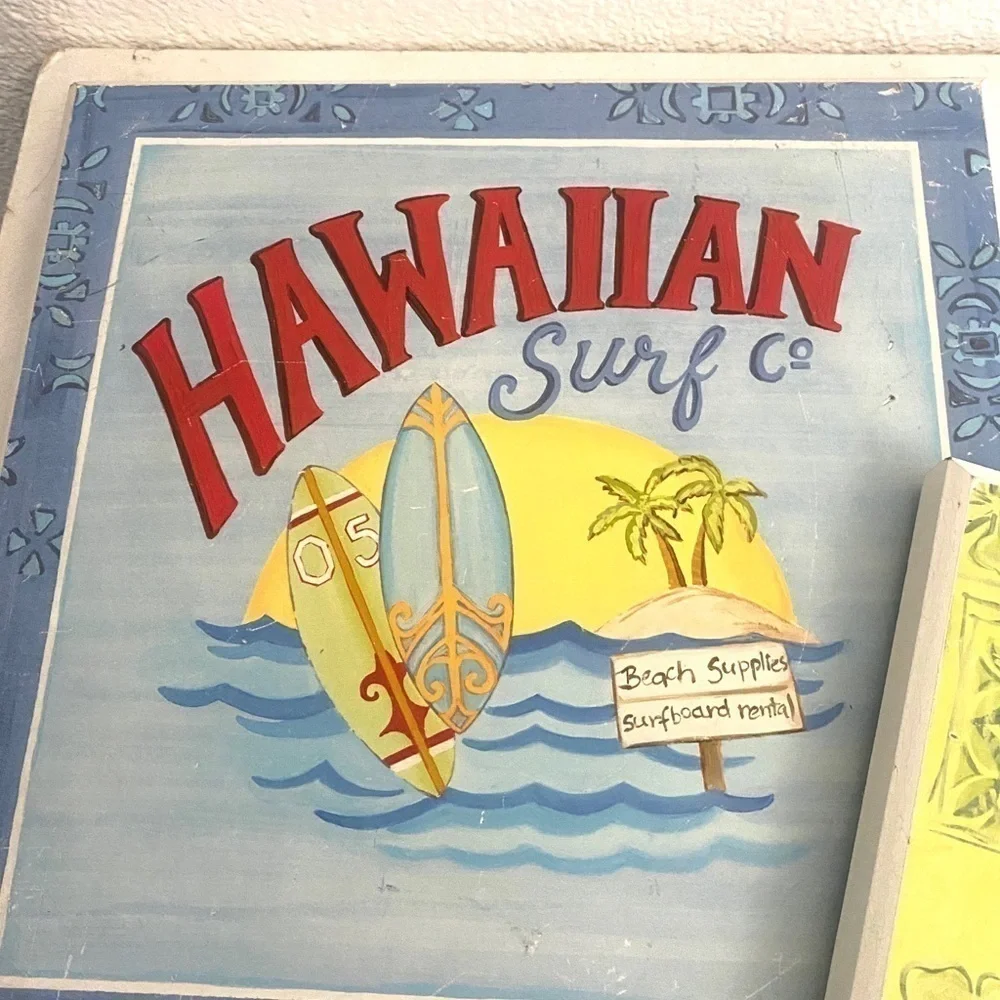 Surf fun art work plaques